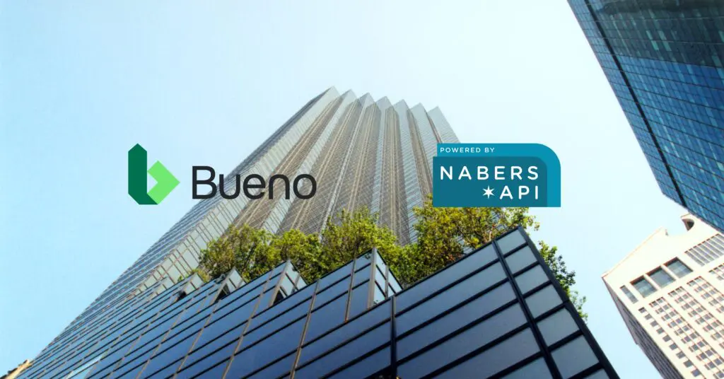 NABERS API integration dashboard showing NABERS tracking in Bueno Analytics