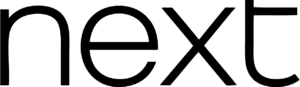 next logo black