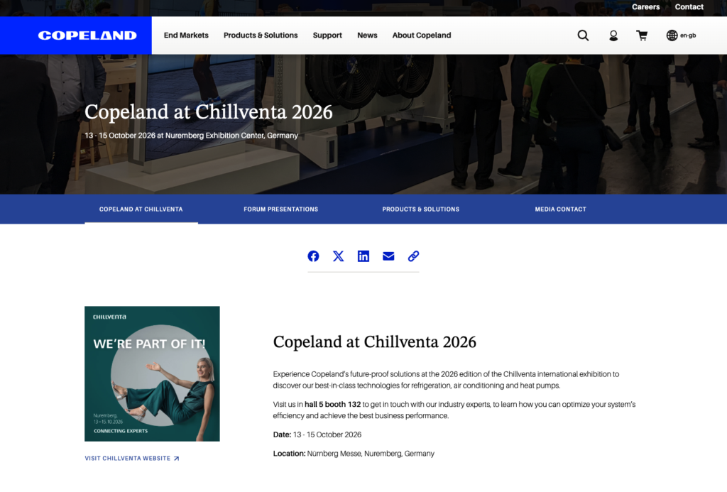 Copeland at chillventa 2026